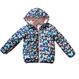 Carter's Puffer Butterfly Jacket Coat 8 Like New